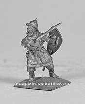 Сборная фигура из металла Русский дружинник с мечом XIII в., 28 мм, Figures from Leon - фото