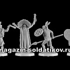 Сборная миниатюра из смолы Ацтеки, 6 фигур, 40 мм, V&V miniatures