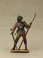МС0836.09.03.54 Швейцарский пехотинец, XV век, 54мм 