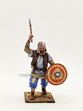 Миниатюра из олова Славянский воин IX-X века, 54 мм, Студия Большой полк - фото