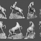 Сборная миниатюра из смолы Лошадь №26 (с подставкой), 54 мм, Chronos miniatures (CHM-54371) (CHM-54371)