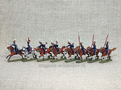 Солдатики из пластика в росписи Донские казаки 1812 (пики) - набор 8 шт., Звезда - фото