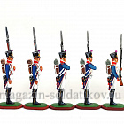 Солдатики из пластика Французская линейная пехота на параде (набор в росписи), Большой полк
