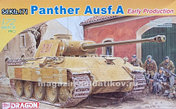 Сборная модель из пластика Д Танк PANTHER Ausf.A РАННИЙ(1/72) Dragon