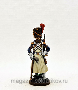 Миниатюра из олова Сапер пеших гренадер Императорская Гвардия, 1808-12 гг. 54 мм,Студия Большой полк