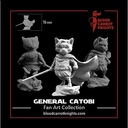 Сборная фигура из смолы Генерал Кэтоби (70 мм) Blood Carrot Knights