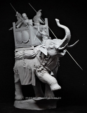 Сборная миниатюра из смолы Боевой слон царя Пирра, 54 мм, TRILOKA miniatures - фото