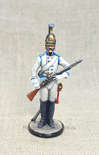 Миниатюра из олова Рядовой Лейб-кирасирского полка. Россия, 1810-11 гг., 54 мм, Студия Большой полк - фото