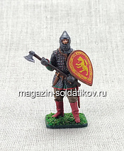 Русский воин с топором XIV в/, 54 мм - фото