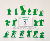Солдатики из пластика Сарацины, стрелки (16 шт., зеленый) 1:32, Уфимский солдатик - фото