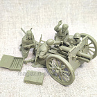 Солдатики из пластика Полковая пушка. РККА.Зима (1:32) Plastic Platoon (PP071) (PP071)