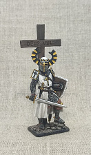 Миниатюра из олова Тевтонский рыцарь с крестом, 54 мм, Студия Большой полк - фото