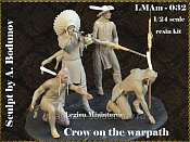 Сборная миниатюра из смолы Crow on the warpath 75 мм, Legion Miniatures - фото