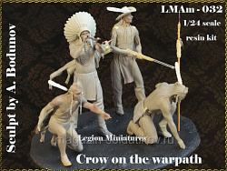Сборная миниатюра из смолы Crow on the warpath 75 мм, Legion Miniatures (LMAm-032) (LMAm-032)