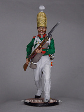 Миниатюра в росписи Гренадер Павловского гренадерского полка. Россия, 1811-13 гг. 1:32, Сибирский партизан - фото