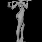 Сборная фигура из металла Миры Фэнтэзи: Непобедимая, 54 мм, Chronos miniatures
