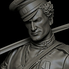 Сборная миниатюра из смолы Русский казак №2. Козьма, 75мм, Shot Mini (RIA-K-4) (RIA-K-4)