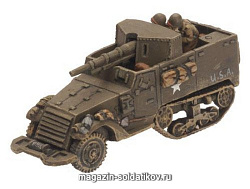 Сборная модель из пластика M3 75mm GMC (15мм) Flames of War (US101) (US101)