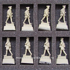Сборные фигуры из смолы Прусские мушкетеры на марше, 1:72, DAF miniatures