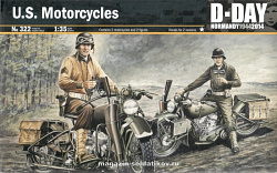 Сборная модель из пластика ИТ Американские мотоциклы. ВМВ. 1944 (1/35) Italeri