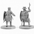 Сборная миниатюра из смолы Крестоносцы, набор №3, 4 фигуры, 28 мм, V&V miniatures
