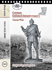 Сборная фигура из смолы Германский пехотинец 75 мм Shot Mini - фото