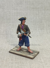 Миниатюра из олова Пират с картечницой, 54 мм Студия Большой полк - фото