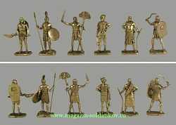 Солдатики из металла Древний Египет (наб. 6 шт,) 40 мм, Бронзовая коллекция