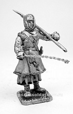 Миниатюра из олова 218 РТ Девушка с вилами, 54 мм, Ратник - фото