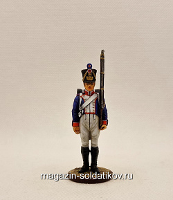 Миниатюра из олова Фузилер 61-го линейного полка. 1812-14 год Франция, Студия Большой полк (ИЛ0609.12.03.54) (ИЛ0609.12.03.54)