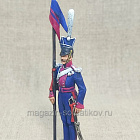 Миниатюра из олова Рядовой Польского уланского полка, Россия 1812 г., 54 мм, Студия Большой полк (ИЛ2248.12.02.54) (ИЛ2248.12.02.54)