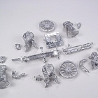 Фигурки из металла Артиллерия «Белых» №1 (5 фигур+пушка), 28 мм, АРЕС и STP-miniatures