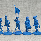 Солдатики из резиноподобного пластика Французская пехота 1806-12 гг., командная группа (набор 6 шт., 40 мм) PBM