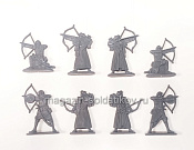 Солдатики из пластика Усиление, сарацины, стрелки (8 шт., серый) 1:32, Уфимский солдатик - фото
