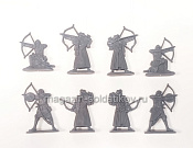 Солдатики из пластика Усиление, сарацины, стрелки (8 шт., серый) 1:32, Уфимский солдатик - фото