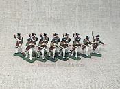Солдатики из пластика в росписи Русские мушкетеры в каре 1812 гг. - набор 13 шт., Звезда - фото