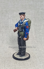 Миниатюра из олова Моряк-парашютист 1943-45 гг., 54 мм, Студия Большой полк - фото