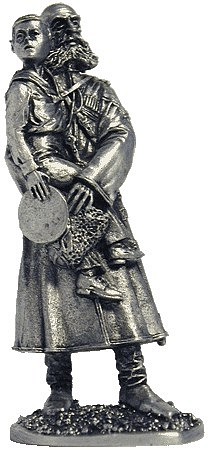 Миниатюра из металла 029. Рядовой царского конвоя с цесаревичем Алексеем, 1910 г. EK Castings