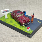 Peugeot 203 La Route Bleue La Crevaison Fontainebleau Altaya 1/43 (QGM-002) (QGM-002)