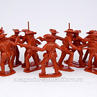 Солдатики из пластика Confederates 16 figures in 4 poses (brown) 1:32, Timpo
