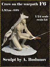 Сборная миниатюра из смолы Crow on the warpath F6 75 мм, Legion Miniatures - фото