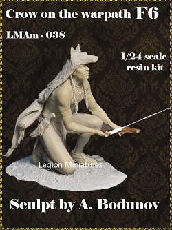 Сборная миниатюра из смолы Crow on the warpath F6 75 мм, Legion Miniatures (LMAm-038) (LMAm-038)