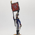 Миниатюра из олова Офицер-орлоносец 6-го пехотного полка, 1810-14, Польша, 54 мм, Студия Большой полк