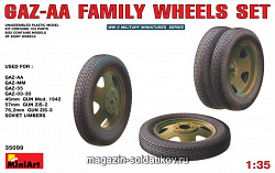Сборная модель из пластика Набор колес для автомобилей семейства ГАЗ-АА MiniArt (1/35)
