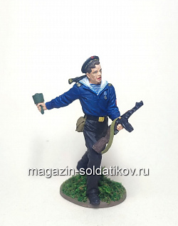 Краснофлотец с автоматом ППШ и гранатой РПГ- 40, 1943-45 гг. СССР 54мм (QF0099) (QF0099)