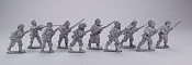 Фигурки из металла Регулярная пехота, Белая армия, 28 мм, набор из 10 фигур - фото