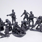 Солдатики из пластика Germans 12 figures in 12 poses (gray), 1:32 ClassicToySoldiers