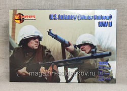 Солдатики из пластика US Infantry (winter dress) WWII, 1/32, Mars (32039) (32039)