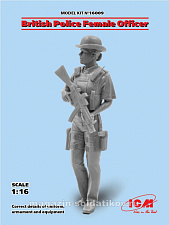 Сборная фигура из пластика Офицер Британской полиции 1:16 ICM - фото