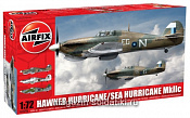 Сборная модель из пластика А Самолет HURRICANE MkIIС (1/72) Airfix - фото